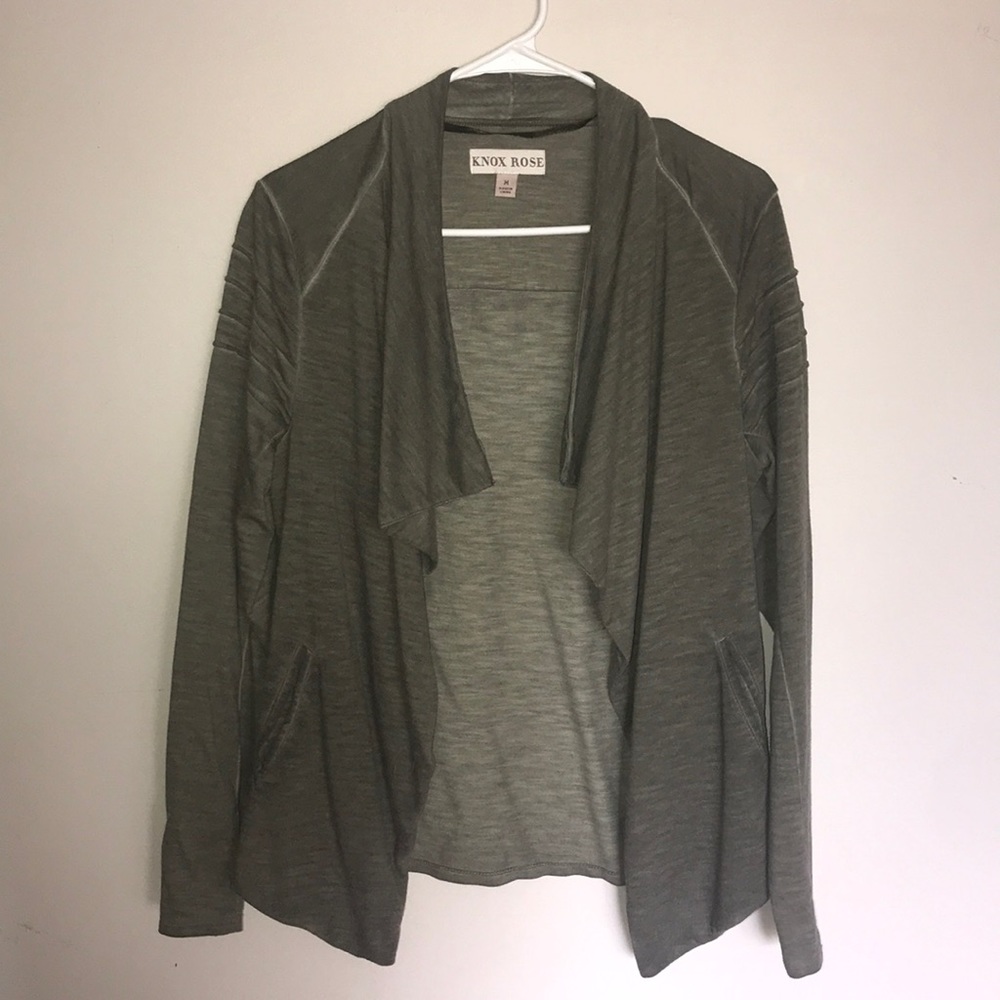 Army green sweater. Knox Rose.